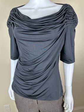 Studio black Draped Off-Shoulder Top